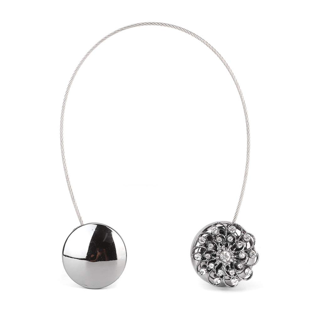 SYH&AQYE Embrasses magnétiques pour Rideaux, embrasses de Rideaux en Alliage de Boucle de Rideau magnétique de Style européen avec décoration de fenêtre en Strass