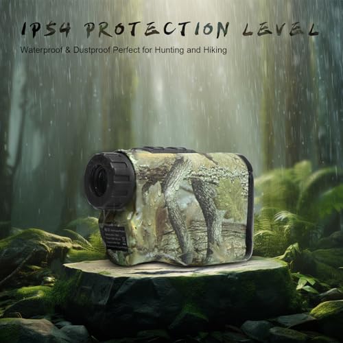 PEAKPULSE Hunting Range Finder 1400Yds - 6X Zoom, Angle Compensation, IP54 Waterproof for Deer & Bow Hunter — view 6