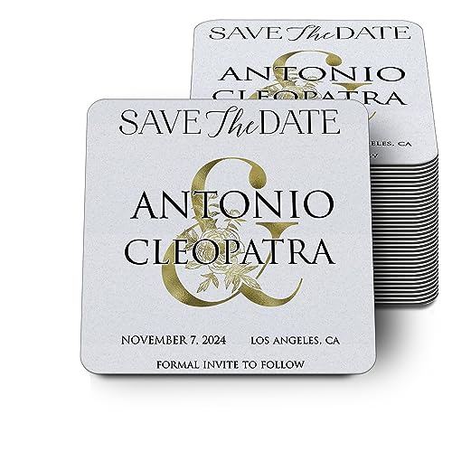 Antonio Cleopatra Custom Wedding Save The Date Magnets, 12 pc