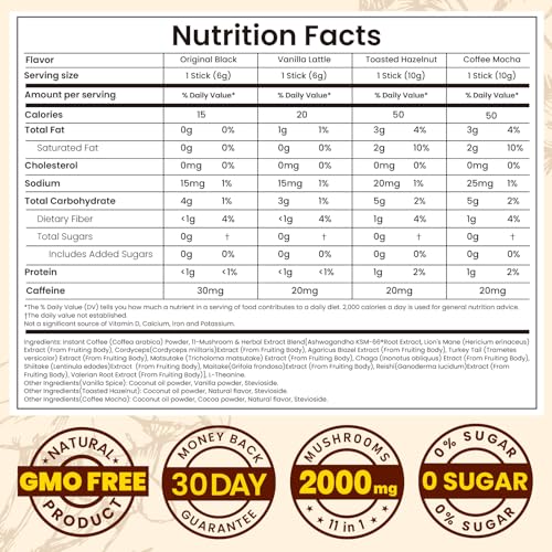 WepBio 11-in-1 Mushroom Coffee Packets
