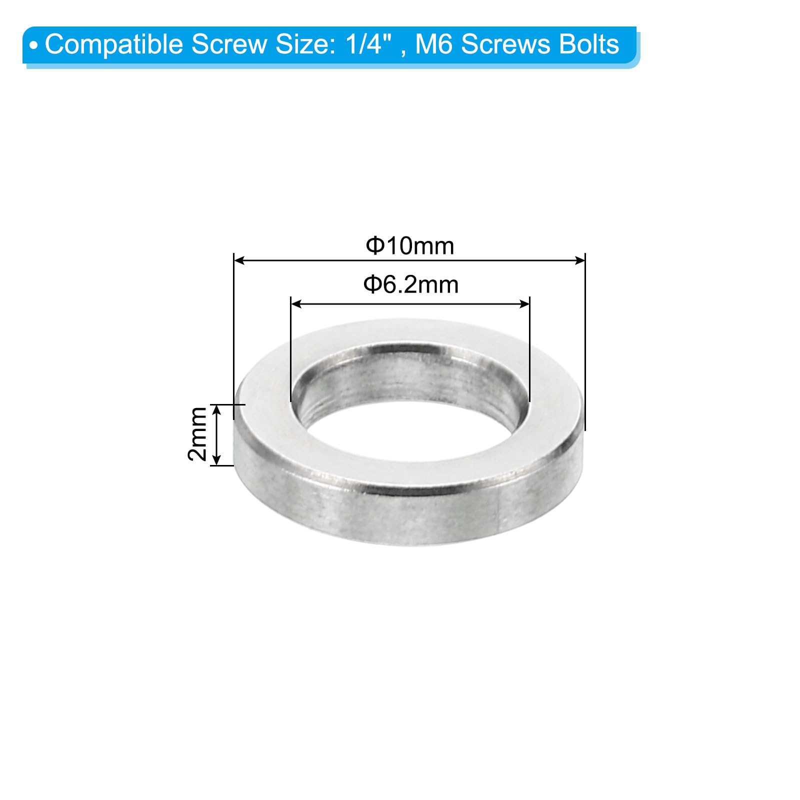 PATIKIL M6 Stainless Steel Spacers - Image 2