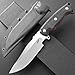 Eafengrow EF164 Fixed Blade Knife DC53 Steel Blade Micarta Handle Full Tang EDC Tool Fix Knifes for Outdoor Camping Working Survival(Black)