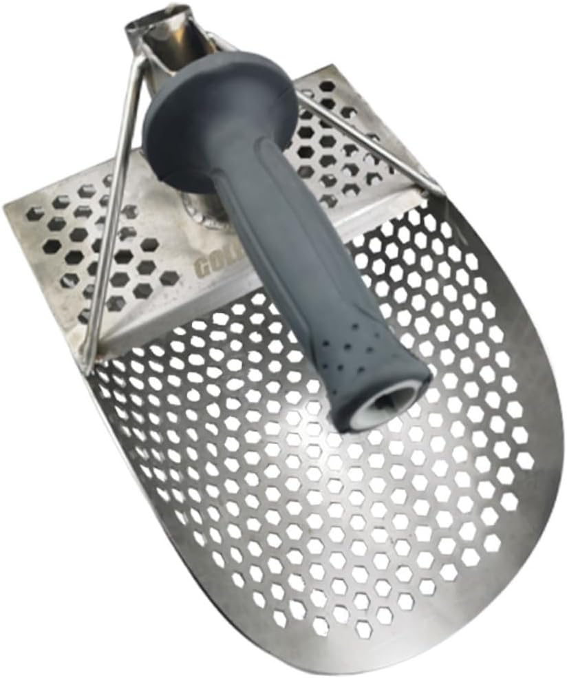 Milisten 1pc Stainless Steel Metal Filter Long Handle Sand Scoop Shovel Underwater Treasure Hunting Tool