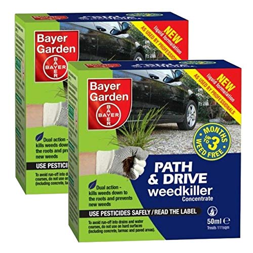 Bayer Garden Path & Drive Weedkiller Concentrate 50ml - Twin Pack