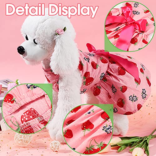 4 Pieces Cute Dog Dress Breathable Pet Clothing with Elegant Ribbon Pet Apparel for Puppy Dogs and Cats on Wedding… - Image 3