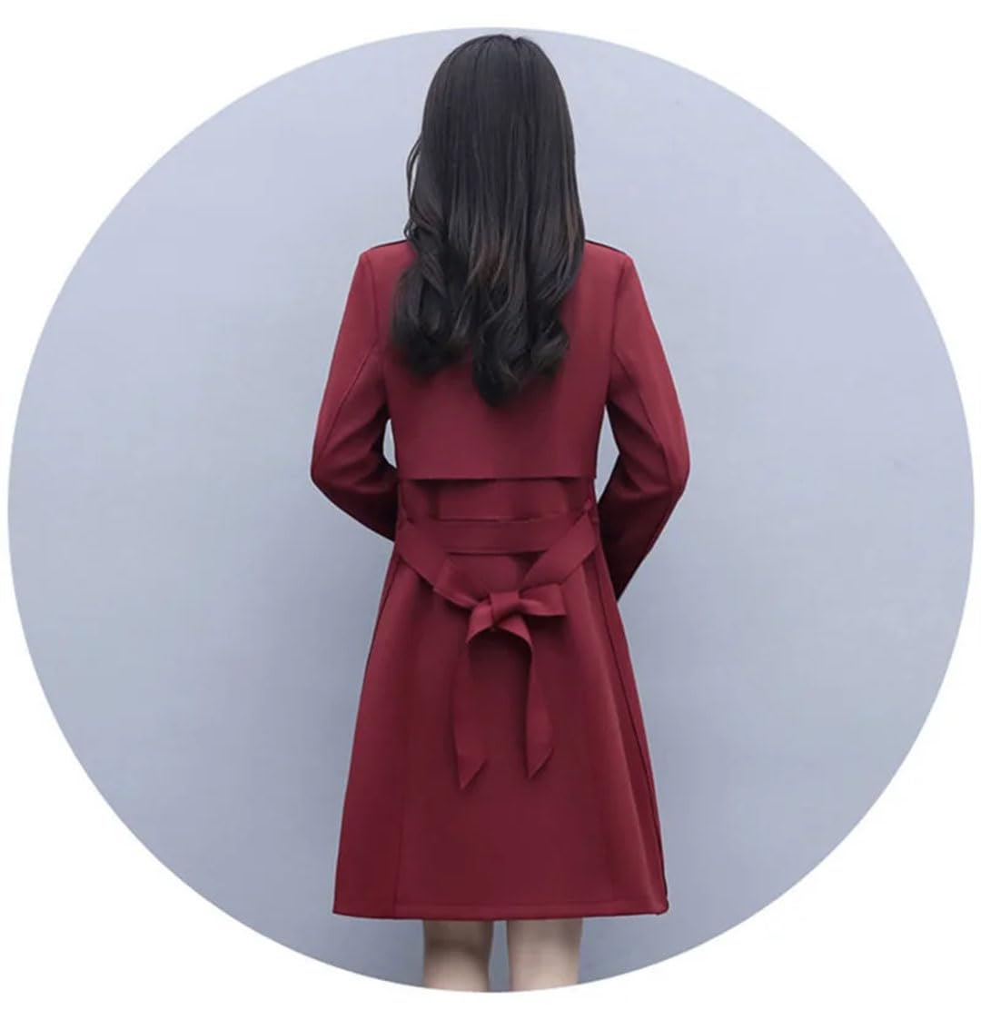 Trench lungo da donna monopetto slim trench cappotto femminile Outwear Autunno Manica lunga Trench