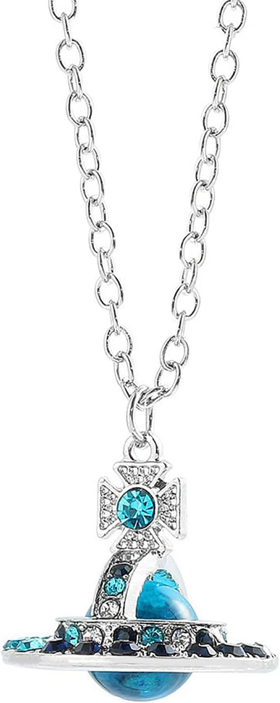 Amazon.com: LAEKET Women's Cubic Saturn Necklace Valentine's