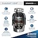 InSinkErator EVOLUTION 1HP 1 HP, Advanced Series Continuous Feed Food Waste Garbage Disposal, Gray