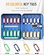 Uniclife 20 Fach Schlüsselbox mit Zahlenschloss und resettbarem Code, Blaue Digitale Sicherheitsbox aus Stahl, Schlüssel Organizer mit bunten Etiketten und Haken