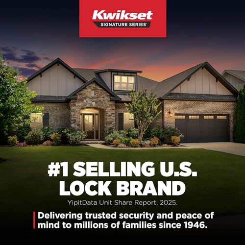 Kwikset Prescott Front Door Handle No Lock, Entry Handleset Exterior with Interior Reversible Handed Lever, Non-Locking, Venetian Bronze, Deadbolt Not Included, with Microban Protection - image 8