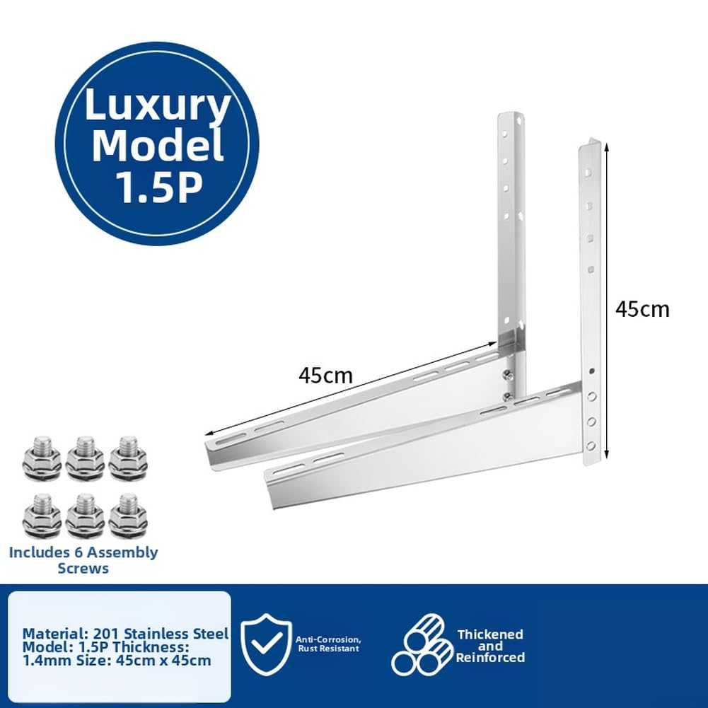Soporte de aire acondicionado de acero inoxidable, soporte de unidad exterior 304, trípode grueso 1.5P para instalación de unidad de CA