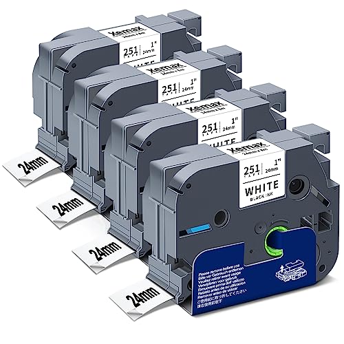 6x XeaX Nastro Per Etichette Copatibile Con Brother P-touch TZe-251