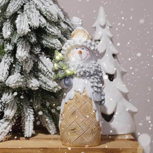 Newman-House-Studio-Snowman-Christmas-Decorations-Christmas-Tree-Lighted-Snowman-Figurines-Ornaments-with-LED-Lights-Merry-Resin-Holiday-Light-Up-Snowman-Indoor-Decor-35-225-85-in Newman House Studio Snowman Christmas Decorations Christmas Tree Lighted Snowman Figurines Ornaments with LED Lights Merry Resin Holiday Light Up Snowman Indoor Decor 35 225 85 in