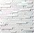 Hominter Tile Sample 3 x 12 Inches: Glass Mixed Stainless Steel, Iridescent White Crystal Kitchen Backsplash, Shiny Silver Metal Bathroom Tiles (3" x 12" Sample)