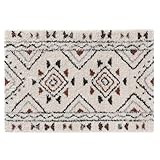 Marque : Paris Prix Paris Prix Tapis Déco à Motifs Saharienne 60x110cm Beige