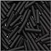 Toho Bugle Tube Beads Size #3 2x9mm Opaque Frosted Jet 10 Grams