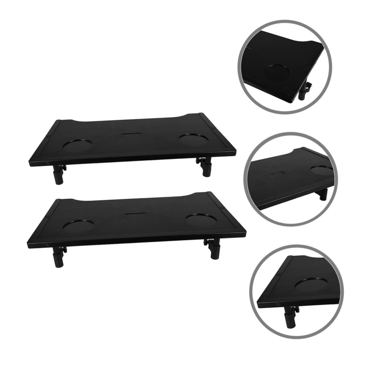 2pièces Table à Manger Avec Porte-gobelets Plateau Amovible Pliable Pour Manger Lire Reposer Compatible Avec Fauteuils Pliables