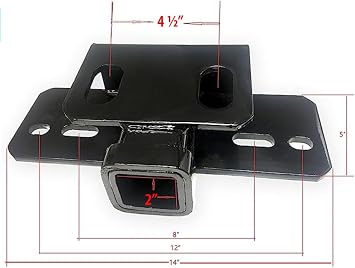 LARIN 2 Inch Tow Hitch Receiver Bumper Mounted Bike Hitch Receiver Tube Cargo Receiver Hitch