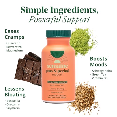 pms amp period relief - menstrual cramp relief no more period cramps mood swings or bloating pms supplement for happy hormones and period relief 40 count