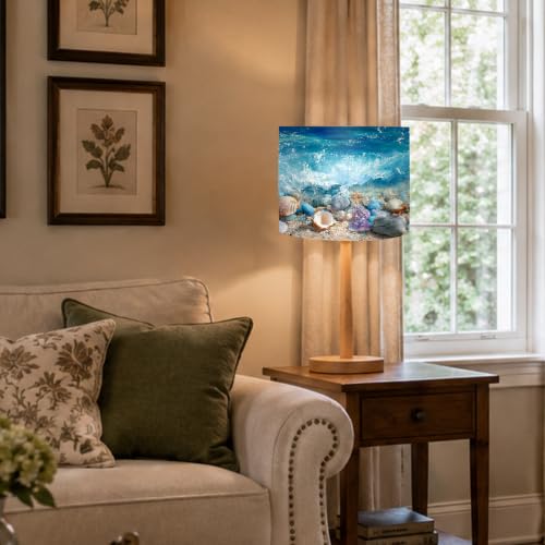 Image of Nuxovilar Lamp Shades Set of 2, 8.7 inch Top x 8.7 inch Bottom x 7.9 inch High (Spider)