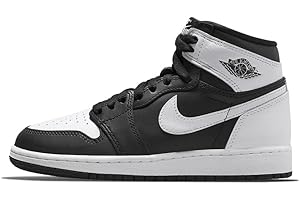 Youth Jordan 1 Grade School Black/White