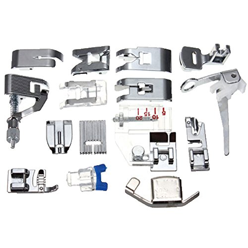 15pcs Presser Foot Feet For Janome Toyota Brother Singer Domestic Sewing Machine (15 pcs)