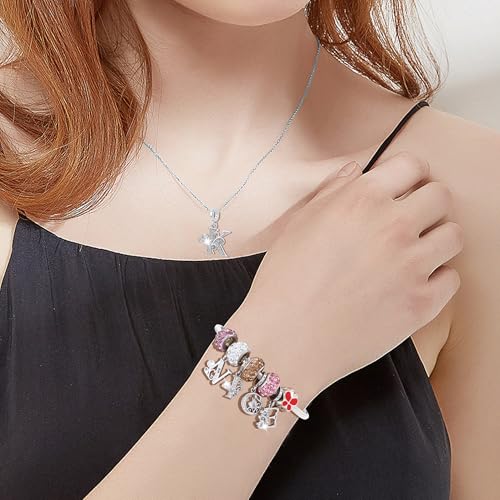 925 Sterling Silver Letter Charms for Pandora Bracelets Silver Letter A Alphabet Charm Initial Dangle Charms Beads Jewelry Gift for Women3