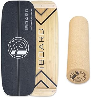iBOARD Premium Balance Board EVA Original Crocodile Skin Pattern 10 Layer Birch Bonding Surf Balance Board Trainer Black 8.4 BLS