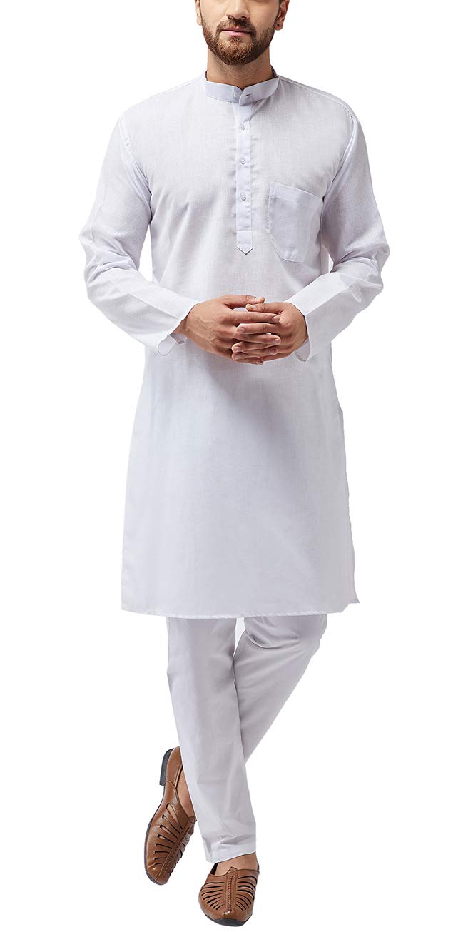 sojanya (Since 1958 Mens Cotton Blend Black Kurta & Churidar Pyajma Set-picture-26