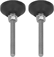 Pieds de Nivellement Réglables - Supports de Nivellement en Nylon 2PCS pour Meubles, 50 Mm de Hauteur, Filetage M6, Base en Caoutchouc Robuste