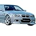 Front Bumper Lip Compatible with 2001-2006 BMW E46 M3, H Style Black PU Front Lip Finisher Under Chin Spoiler Add On Bodykit by IKON MOTORSPORTS, 2002 2003 2004 2005