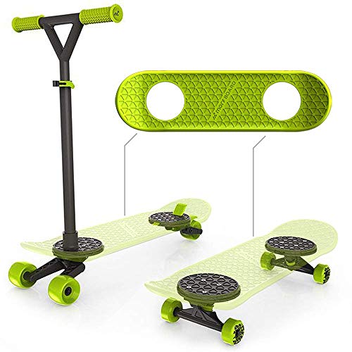 MorfBoard Skate & Scoot Combo Set, Chartreuse/Black Color (Renewed)