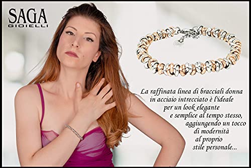 Saga gioielli® bracciale donna nodini bicolor