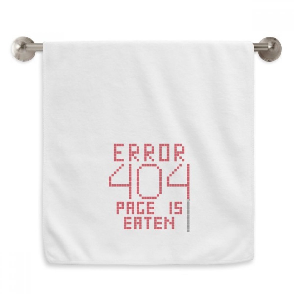 Serviettes moelleuses erreur 404 blanc essuie-mains geek 13 x 29 inch débarbouillette