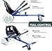 Hoverboard Seat Attachment for 6.5”-10” Hover Board, Buggy Go Kart Conversion Kit, Accessory for Self Balancing Scooter, Hoverboards Go-Cart for Kids or Adults, Blue