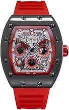 Men's Automatic Mechanical Watch | Barrel Design, Stainless Steel, 10M Waterproof Sport Watch