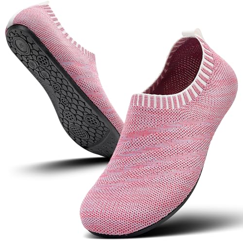 Sosenfer Hausschuhe Damen Herren Leichte hüttenschuhe rutschfest Flache Pantoffeln Home Cozy Slippers Unisex-FENSE38