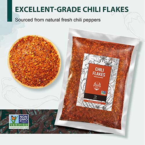 Soeos Premium Sichuan Chili Flakes 8Oz (226G), Ground Sichuan Red Chili Pepper, Spicy Dried Chili Flakes For Sichuan Cuisine, Chili Flakes For Red Chili Oil, Chili Flakes For Bbq, Pepper Flakes Bulk #TOP3