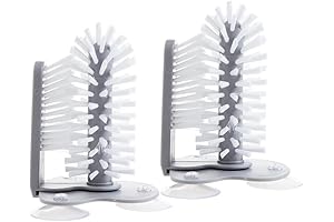 Water Bottle Cleaner Glass Washer Brush with Suction Base Bristle