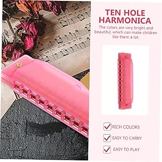 FAVOMOTO Harmonica À Dix Trous Instruments De Musique pour Enfants Mini Harmonica Jeux en Plastique Harmonica Translucide Coloré Jouet Harmonica pour Enfants Harmonica Portable Dix Trous – Image 7