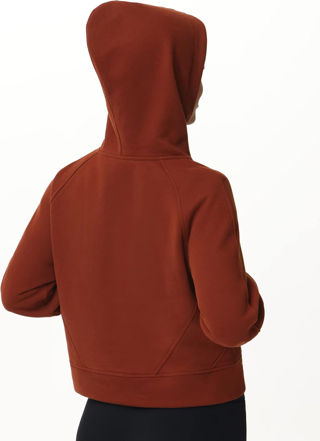 THE GYM PEOPLE Women's Full-Zip Up Hoodies Jacket Fleece Workout Crop Tops Sweatshirts with Pockets Thumb Hole - Image 7