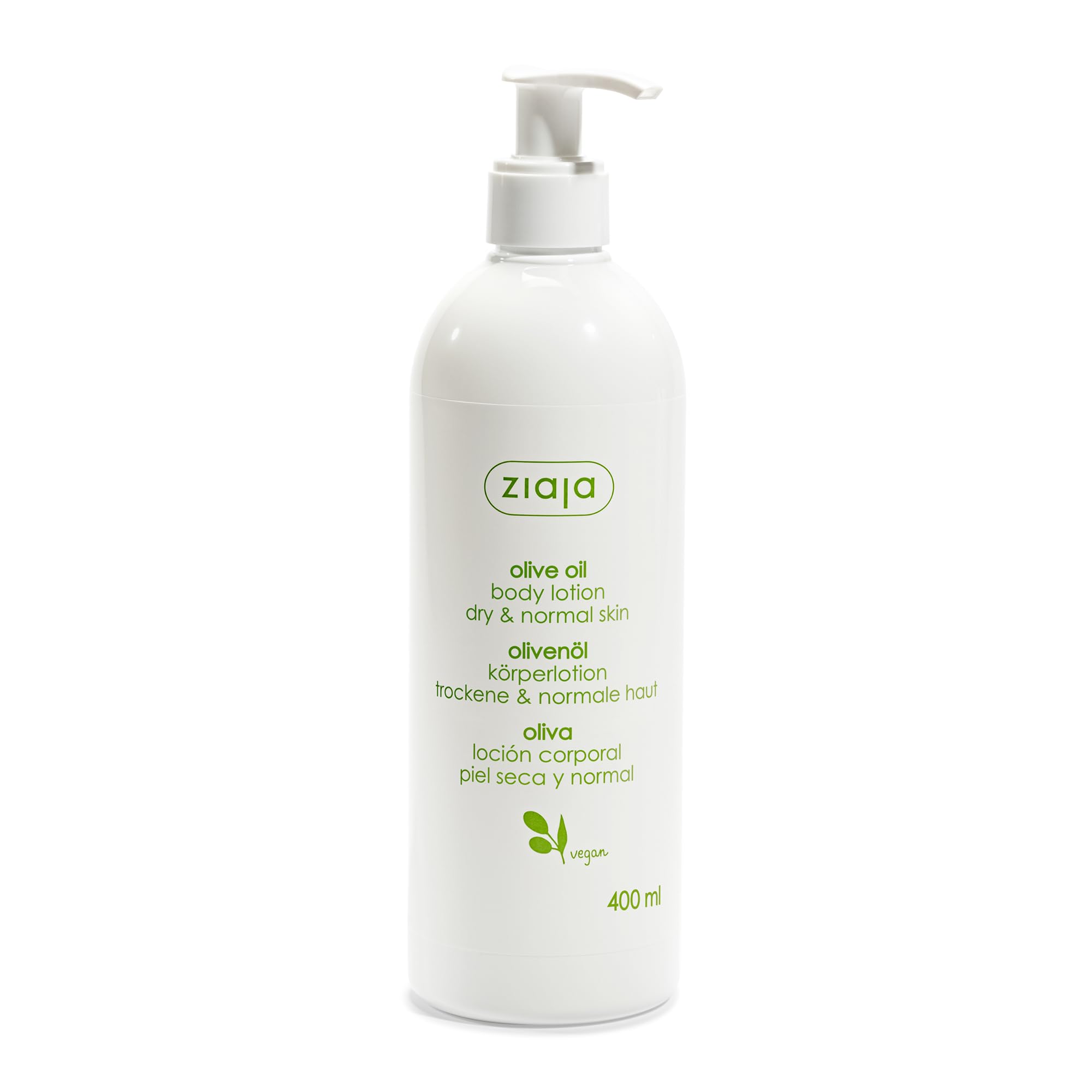 Ziaja Olive Oil Body Lotion 400ml - Moisturising Body Lotion for Dry, Dehydrated & Normal Skin - With Olive Oil, Glycerin & Vitamin E - Fast Absorbing Daily Body Moisturiser - Suitable from 6 Months+