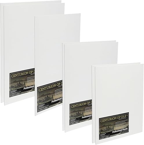 Miniatura 47 de Centurion Paquete de 3 paneles de lienzo de lino imprimados al óleo profesionales de lujo, paneles de lienzo con imprimación mejorada para pintura,