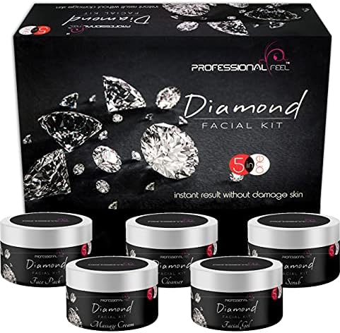 Professional Feel Diamond Facial Kit, all type of skin solution, unisex for fairness (diamond 250 gm)