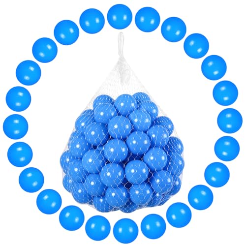 GOGOSO Toddler Ball Pit Balls - 100 Pcs, 2.4 Inch Blue Plastic BPA Free Crush Proof Balls for Baby Toddler Indoor Outdoor Fun by GOGOSO - Used condition - CA$29.01