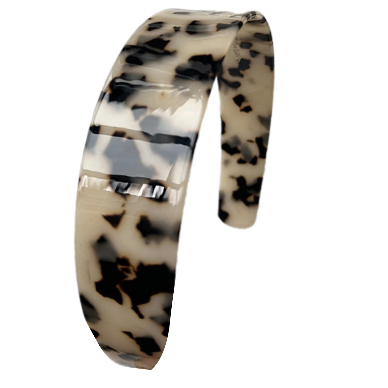 Fentency Vintage Leopards Print Color Wide Headband Resin Headpieces Party Headwear for Women and Girls Fashion Accessory