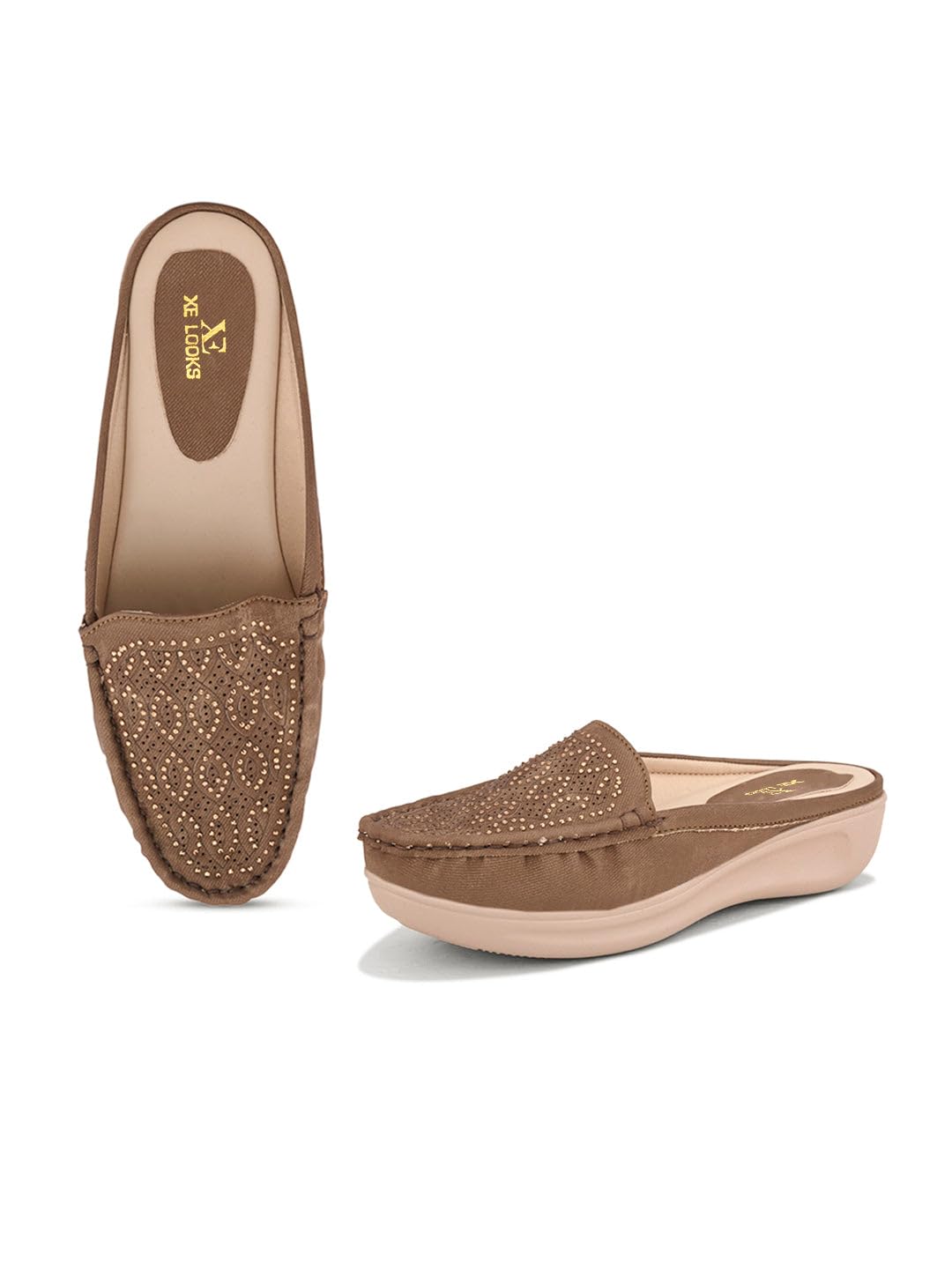 Women's Embellished Flat Mule – Elegant Slip-On Mules with Cushioned Support and Chic Design for Girls & Womens-image-49