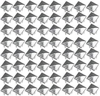 TRIXES 200pcs 7mm Silver Clothing Pyramid Studs Nickel Rivet Leathercraft Bag Belt Punk