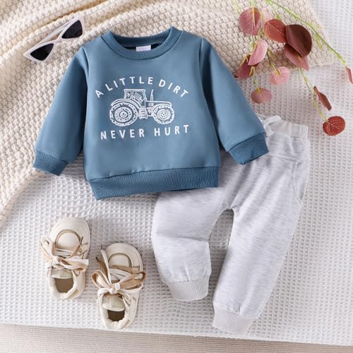 Ropa infantil cómoda de juego diario conjunto de 2 piezas con pantalón y manga larga para parque 3