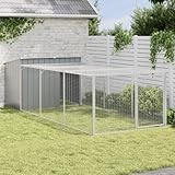 Garantite comfort e sicurezza ai vostri amici pelosi con questa casetta per cani con l'area di corsa.